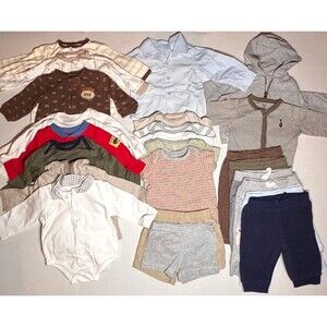 Baby Boy 6 Months Bundle - 25 items Multiple Brands (Ref. SMT Box 14)